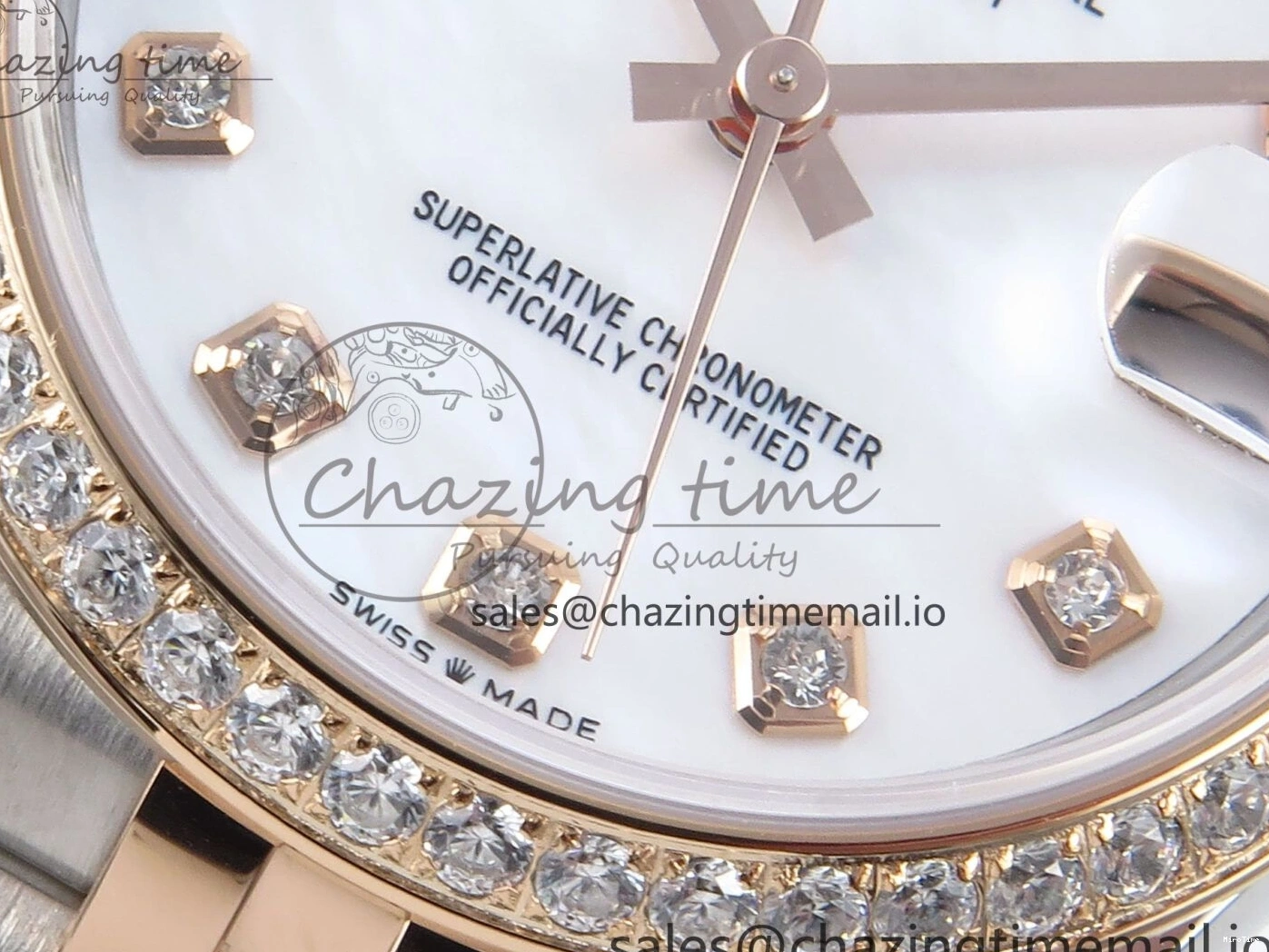 MiroTime 0324 DateJust 31 278381RBR ARF 1:1 Best Edition 904L Steel White Diamonds Dial Diamonds Bezel on SS RG Jubilee Bracelet ETA Versatile 392